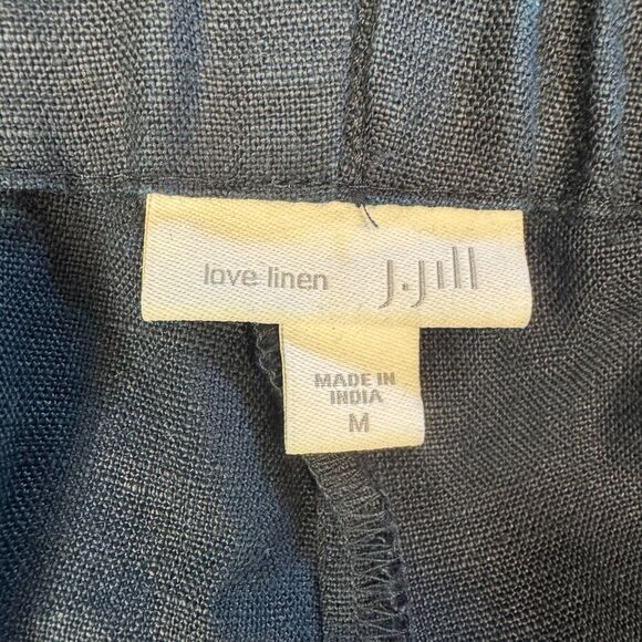 J. JILL love linen women's size medium M lagenlook lightweight cropped pants - Picture 7 of 8